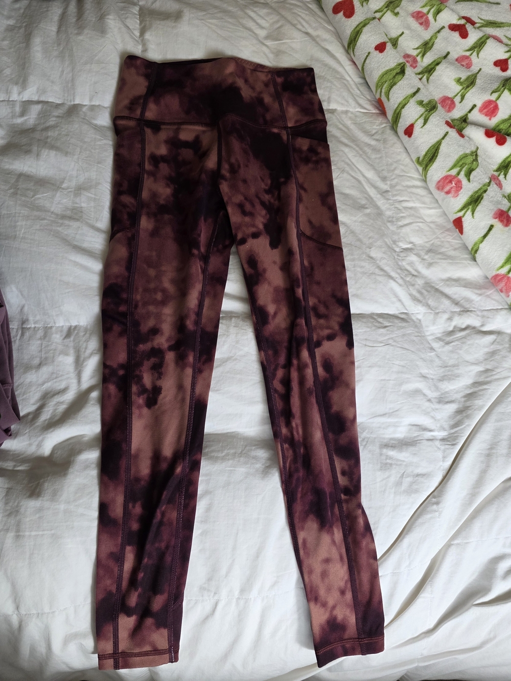 Victoria Secret High-Rise Tie-Dye Performance Leggings - Burgundy/brown - Size S
